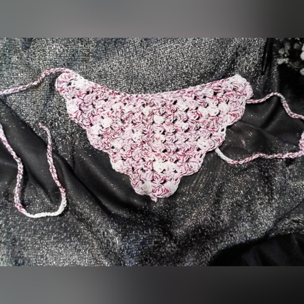 Crochet handmade Valentine's Day colored bandana